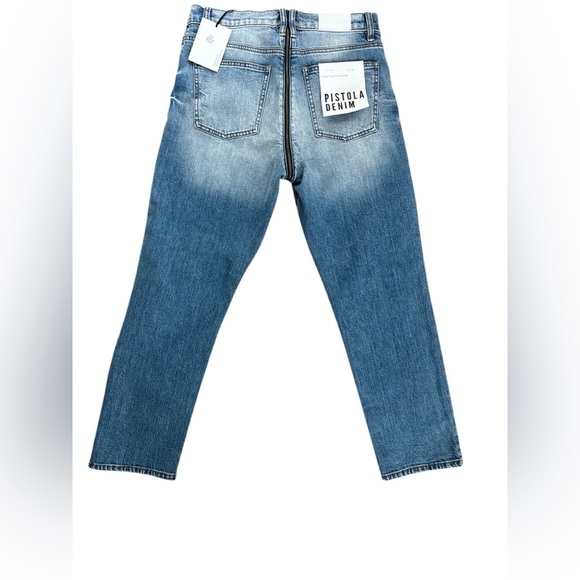 NWT Pistola Denim Charlie High Rise Straight Leg Jean Zip Around Size 28 - Picture 2 of 9